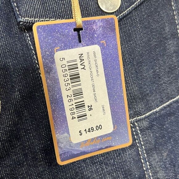 Ted Baker London Shortan Jean Shorts Ring Patch Pocket Denim Dark Wash Size 26 - Picture 11 of 14